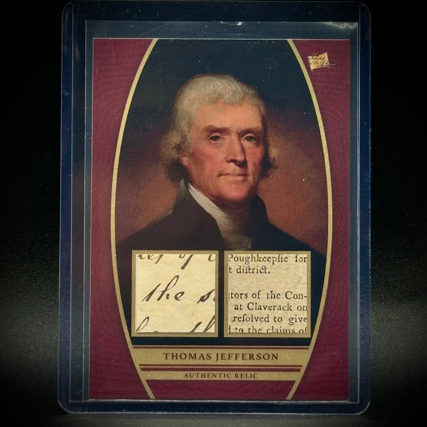 Pieces of The Past Thomas Jefferson Relic Card