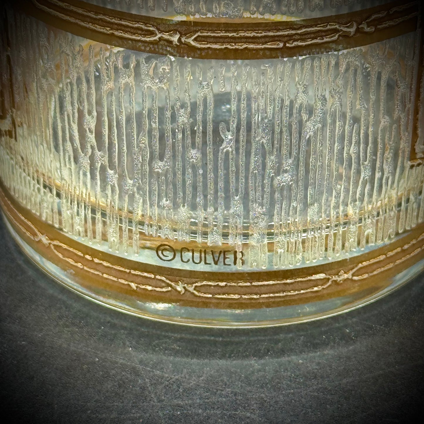 Vintage Culver Gold Trim Hawaii Souvenir Glass