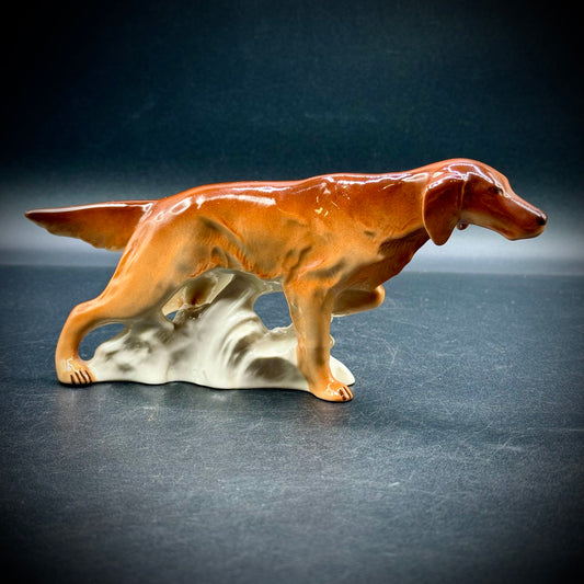 Vintage Porcelain Figurine Pointer Dog Russia