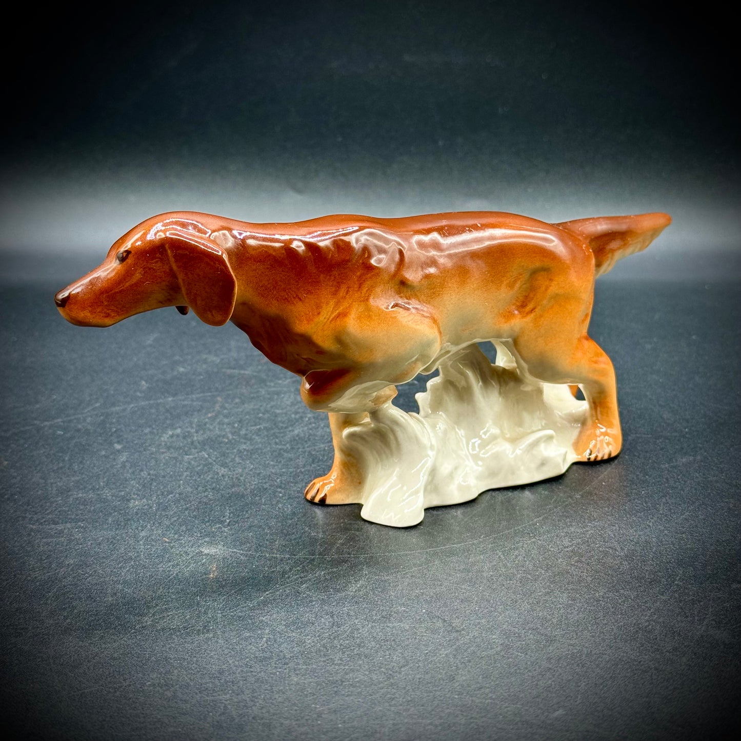 Vintage Porcelain Figurine Pointer Dog Russia