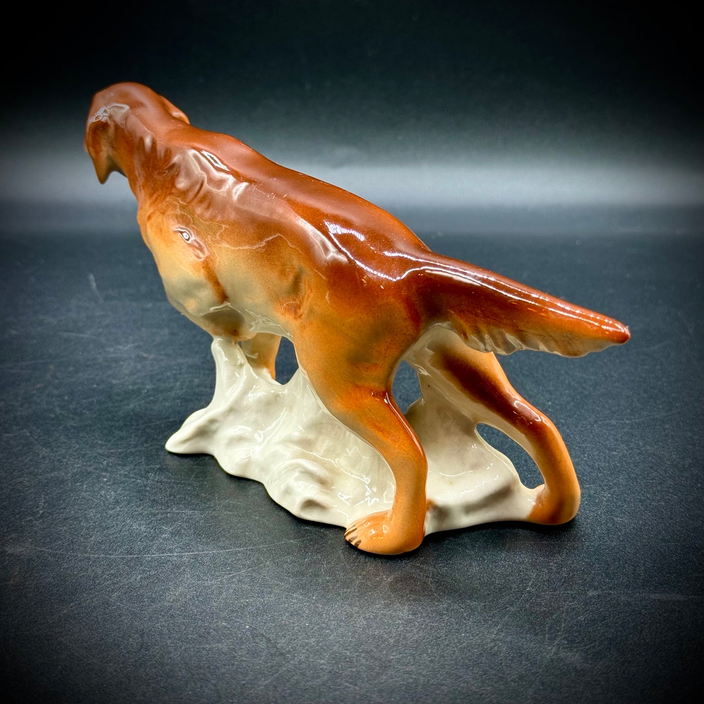 Vintage Porcelain Figurine Pointer Dog Russia