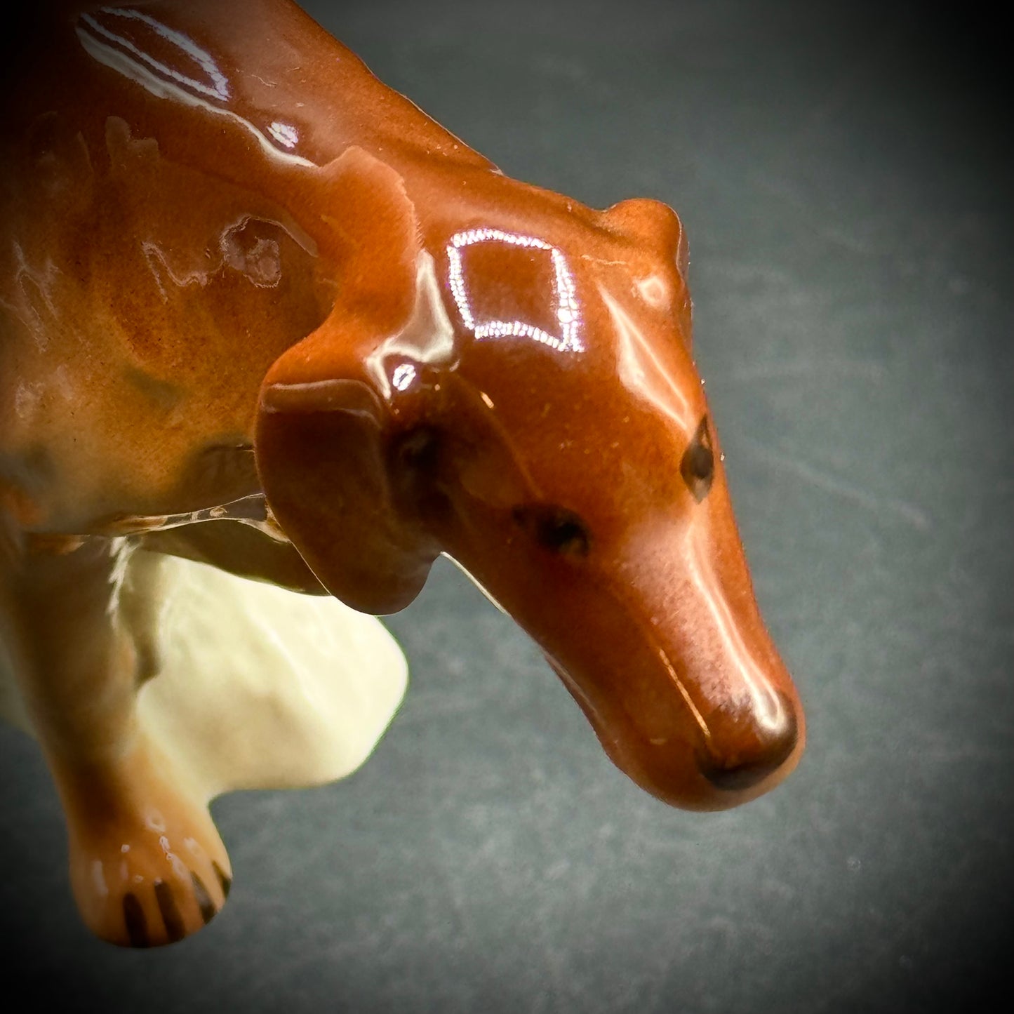 Vintage Porcelain Figurine Pointer Dog Russia