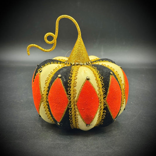 Diamond Pattern Decorative Pumpkin