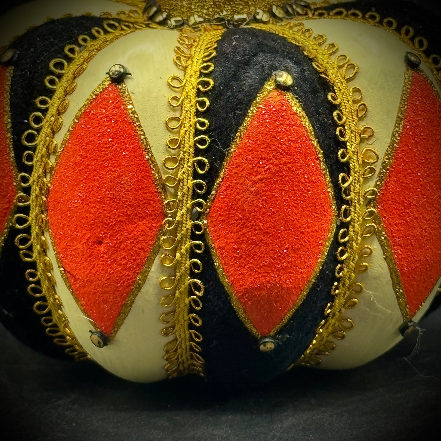 Diamond Pattern Decorative Pumpkin