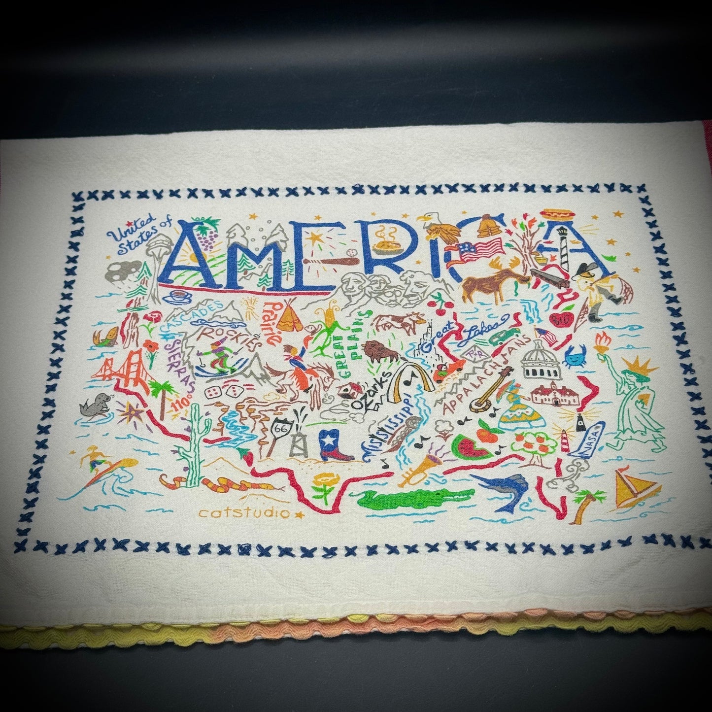 Vintage America Tea Towel