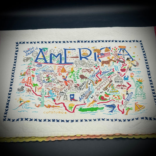 Vintage America Tea Towel