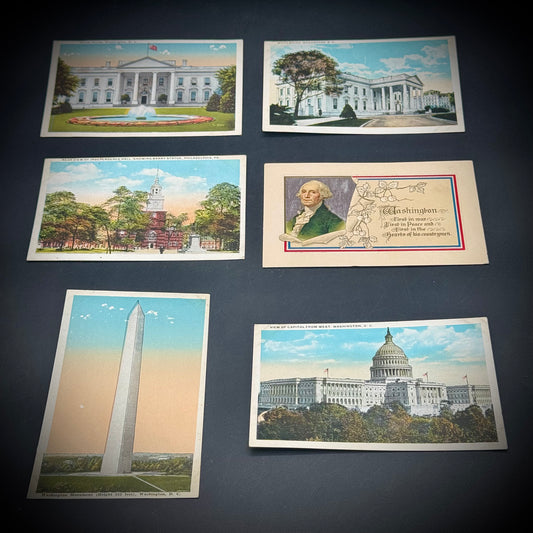 Set of 5 Antique Patriotic Postcards