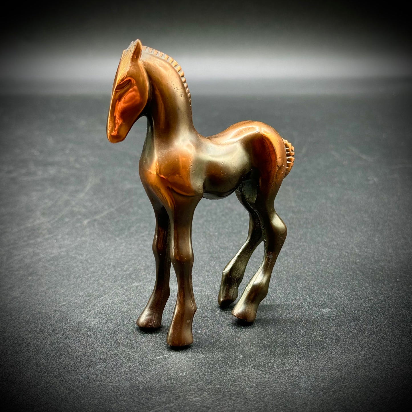 Vintage MCM Trojan-Style Solid Copper Horse