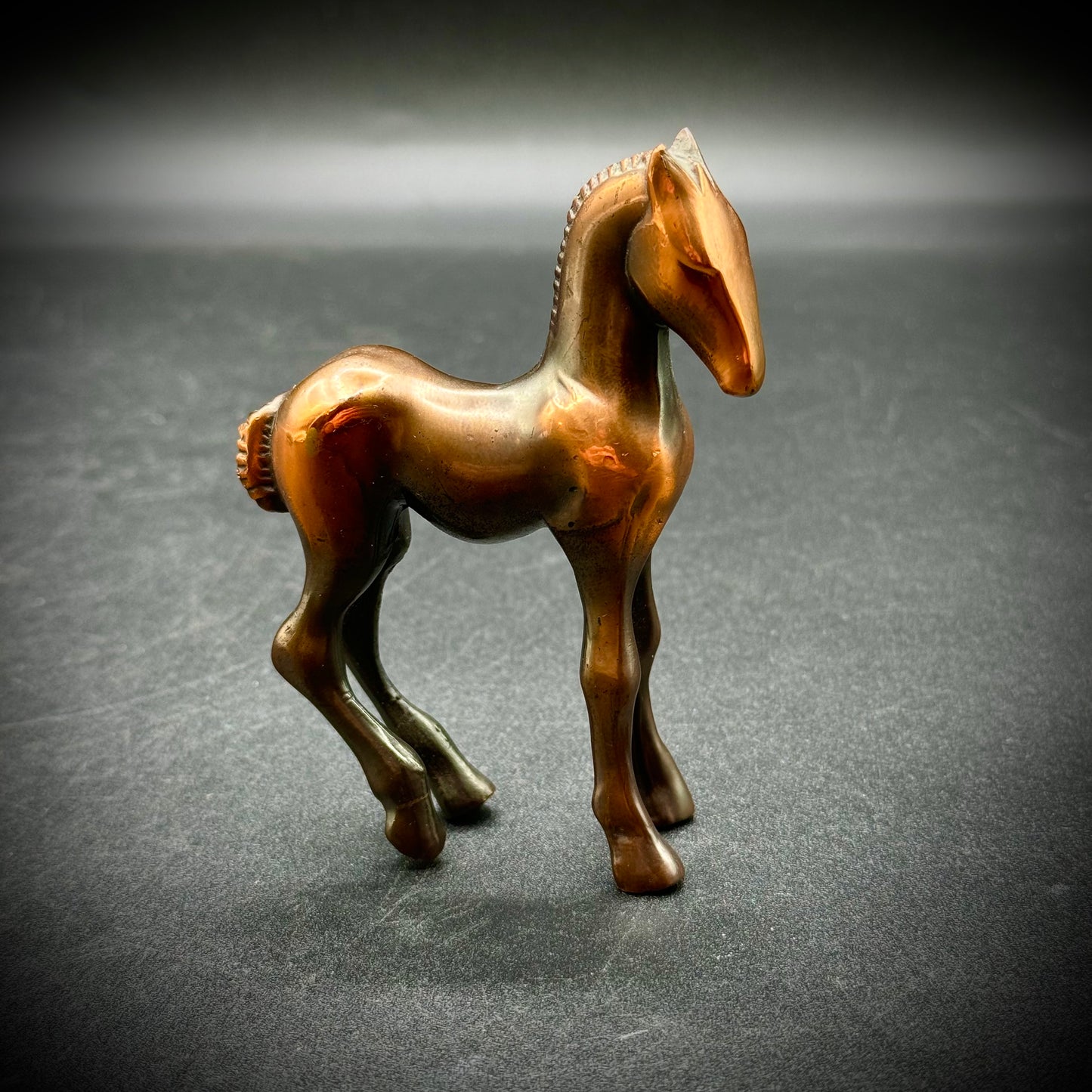 Vintage MCM Trojan-Style Solid Copper Horse