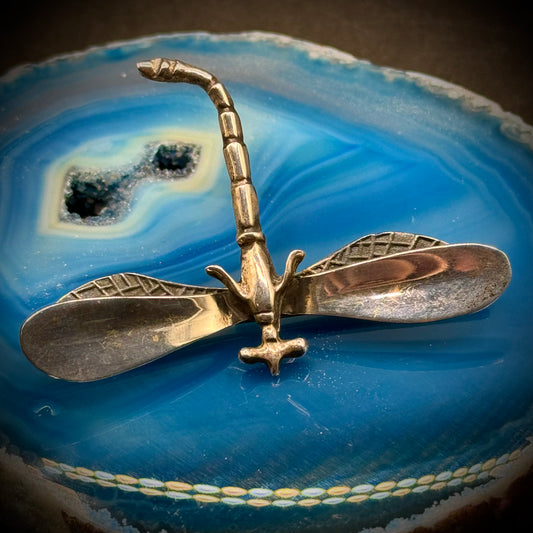 Sterling Silver Vintage Dragonfly Brooch