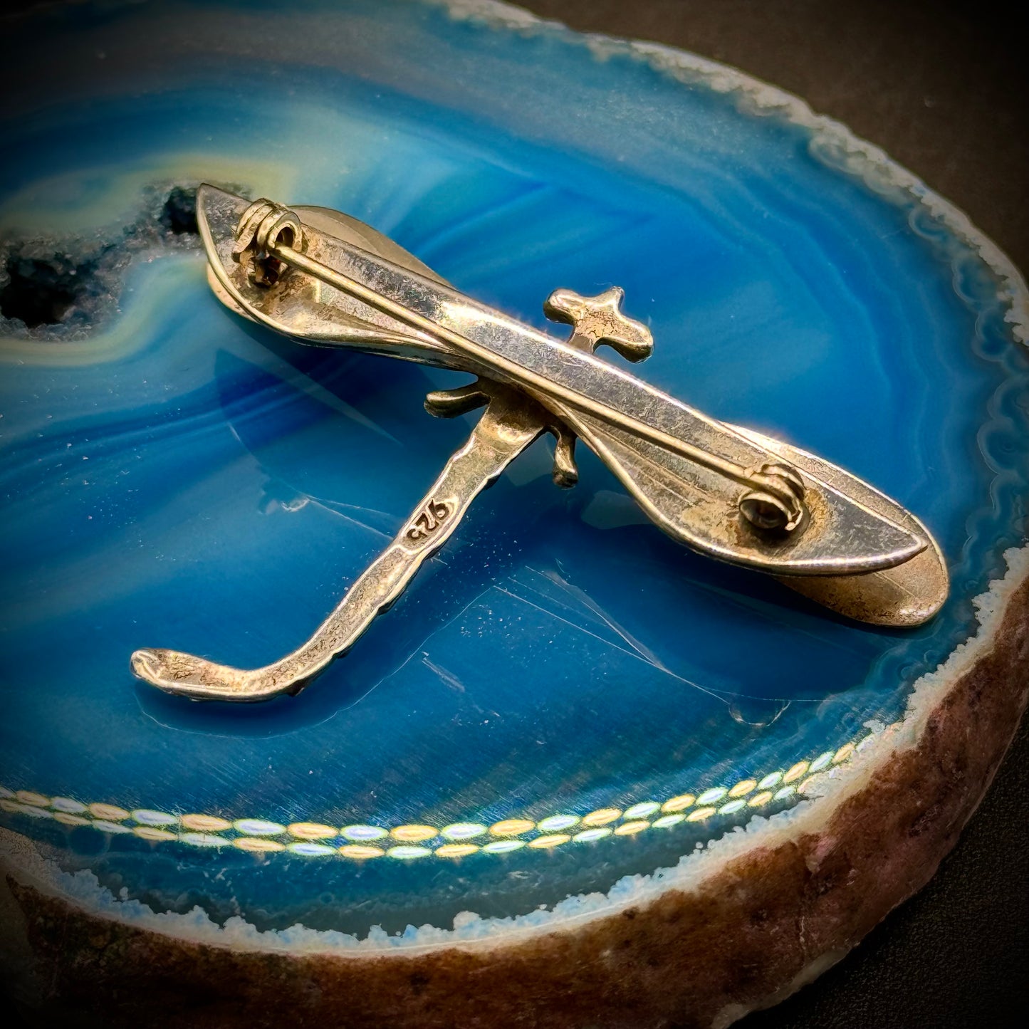 Sterling Silver Vintage Dragonfly Brooch