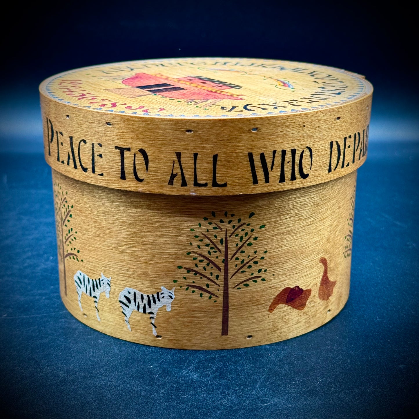 Wood Shaker Style Box with Noah's Ark Theme