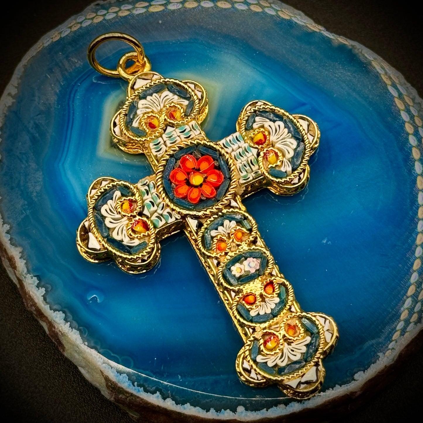 Italian Made Micro Mosaic Cross