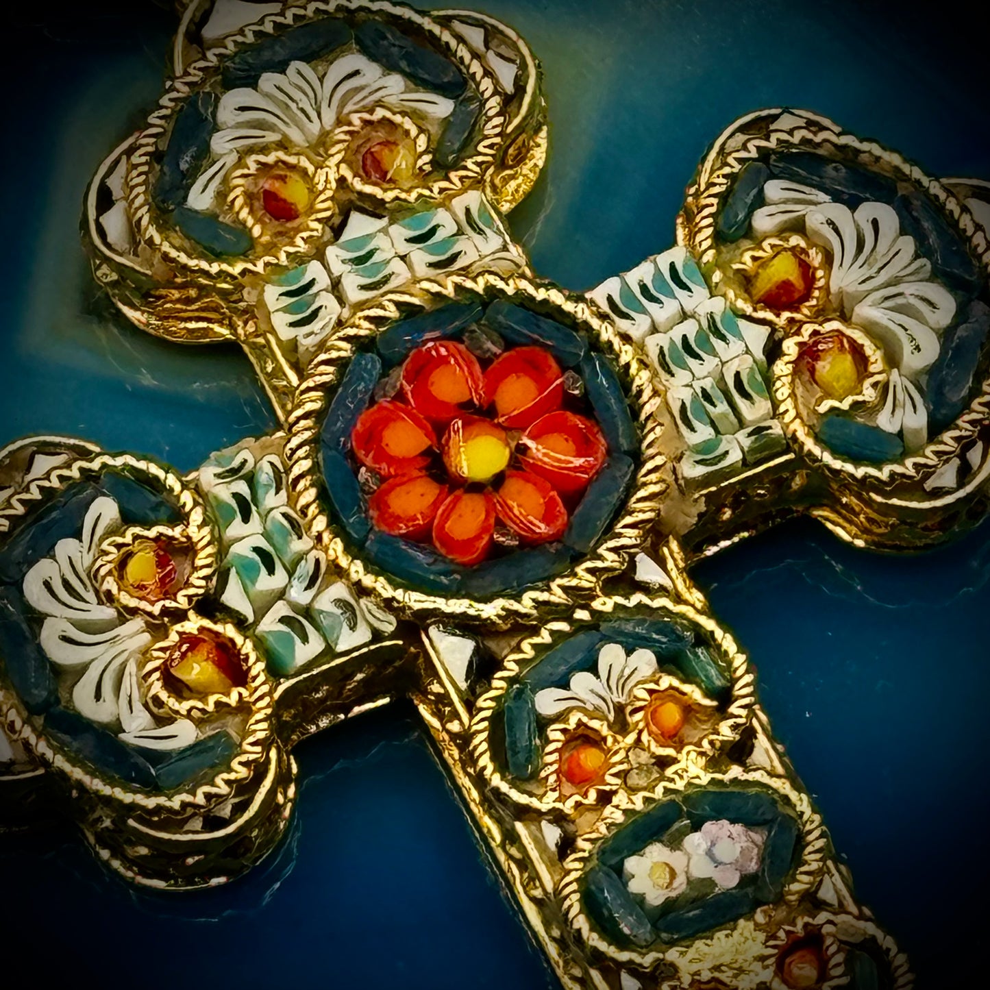 Italian Made Micro Mosaic Cross