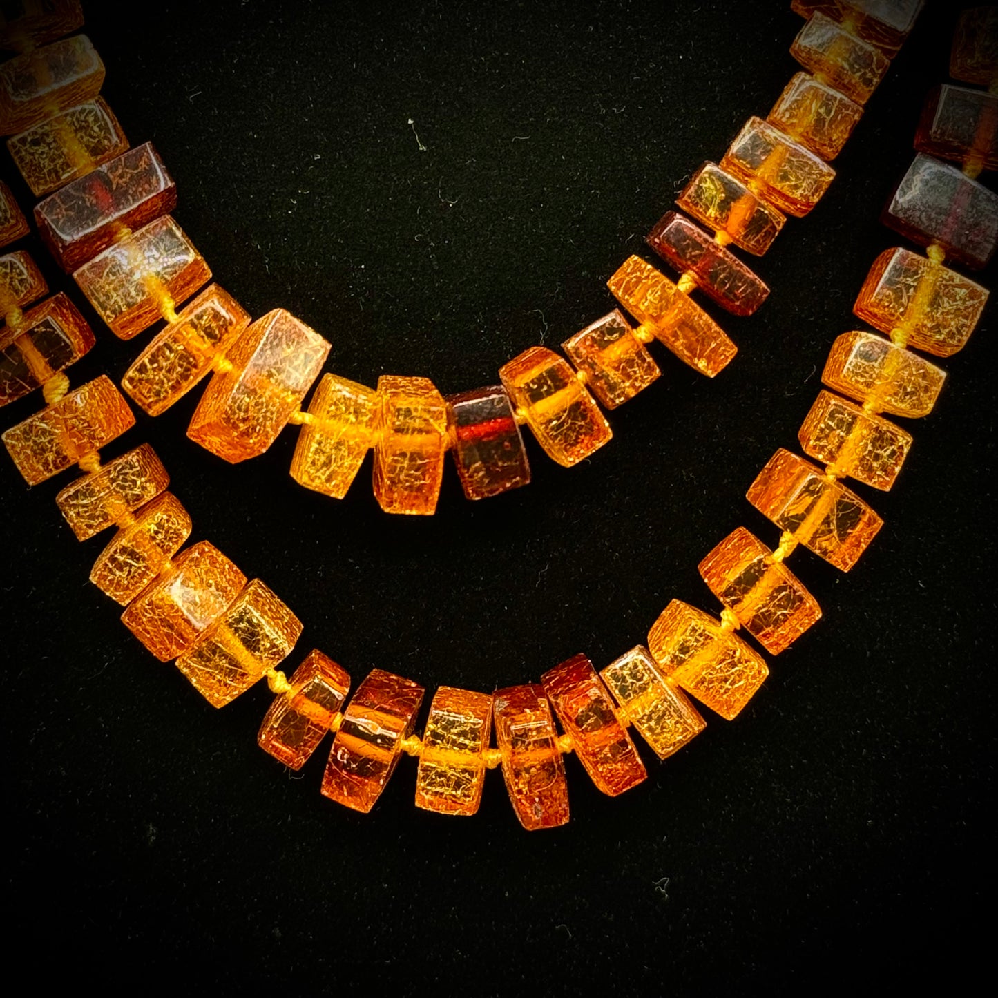 Vintage Baltic Amber Double Strand Necklace