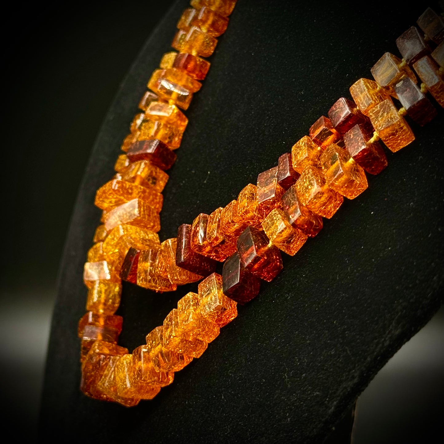 Vintage Baltic Amber Double Strand Necklace