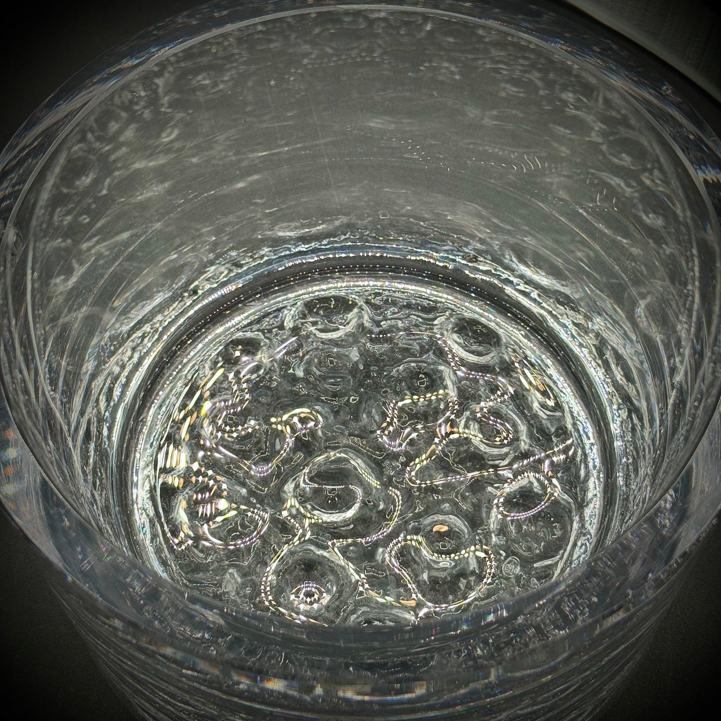 Hovmantorp Sweden Crystal Ice Buck with Silver Handle