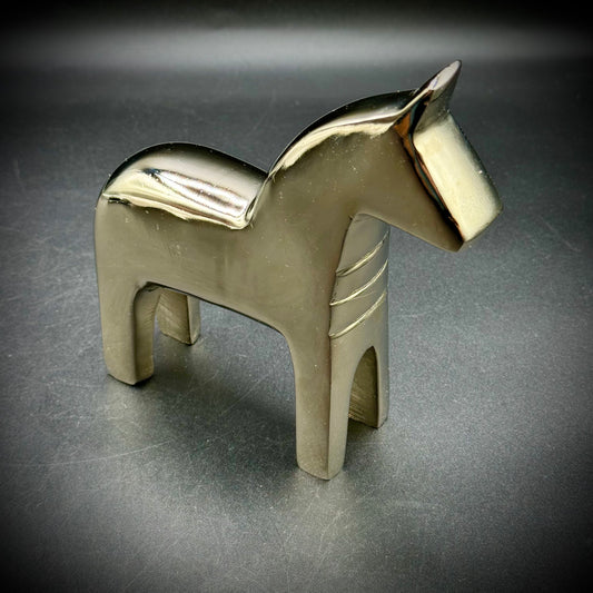 Modernist Metal Dala Horse Vintage IKEA