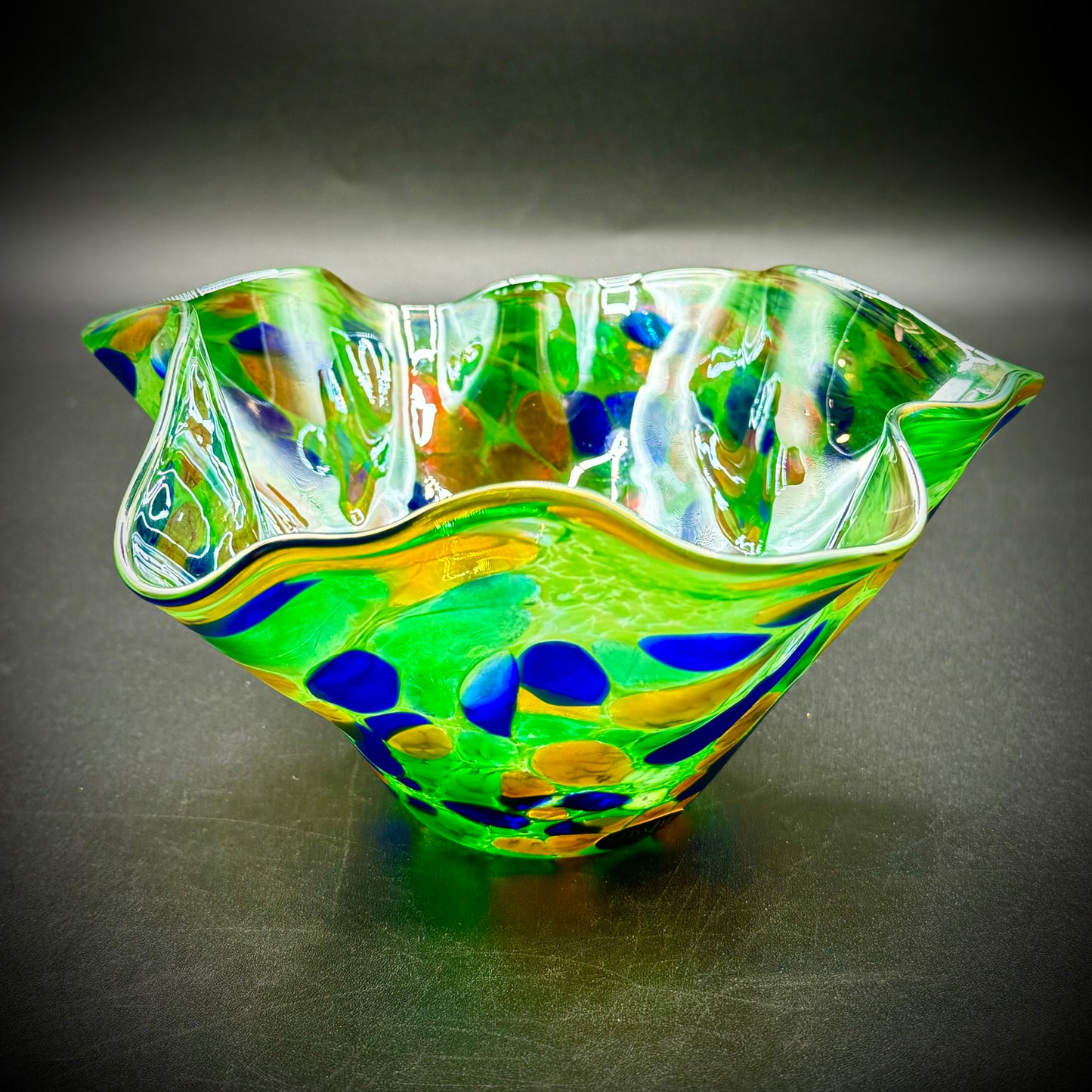 Gorgeous Glass Eye Handkerchief Bowl