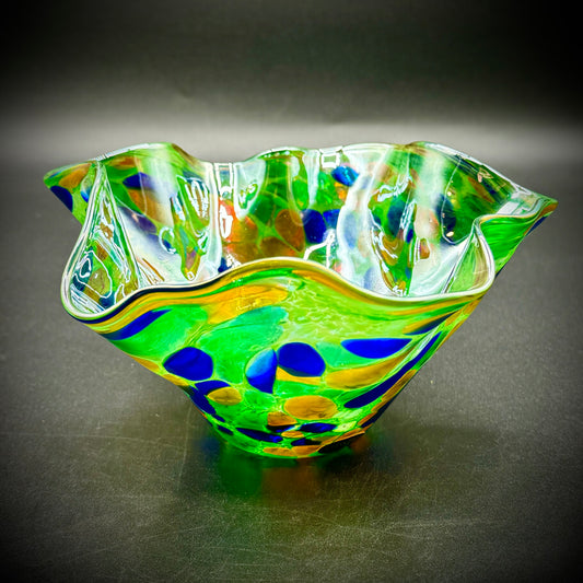 Gorgeous Glass Eye Handkerchief Bowl