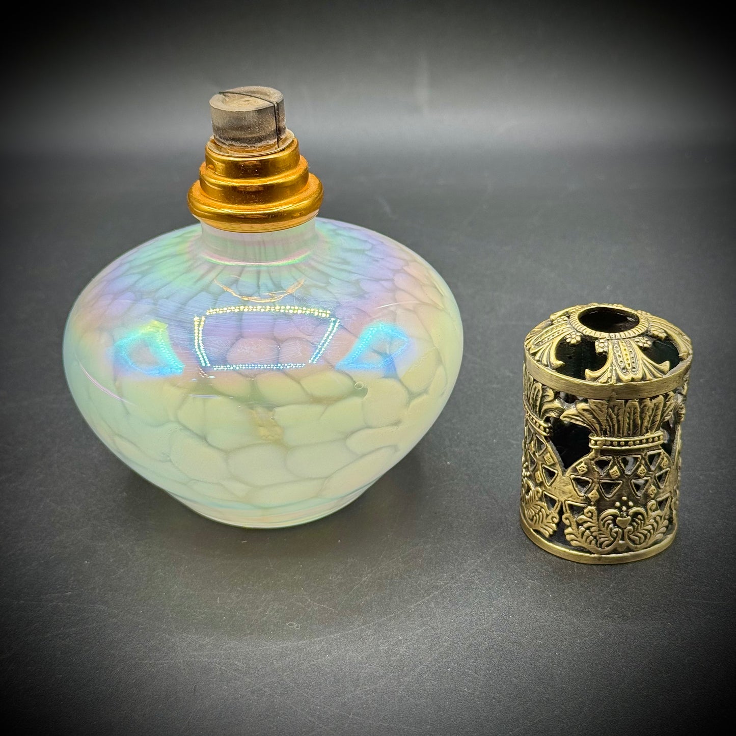 Ornate Opal Art Glass Oil Diffuser