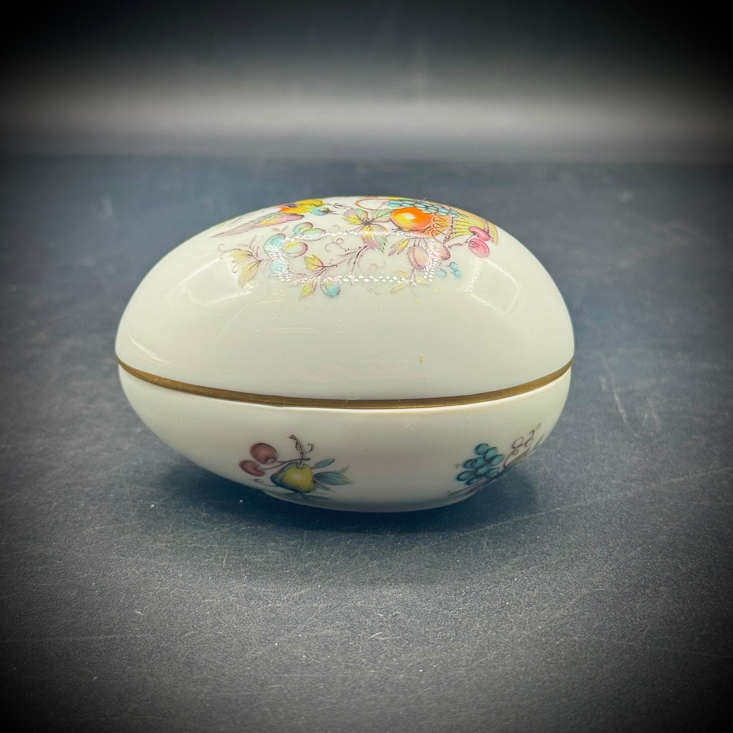 Vintage Limoges France Lidded Egg Trinket Box