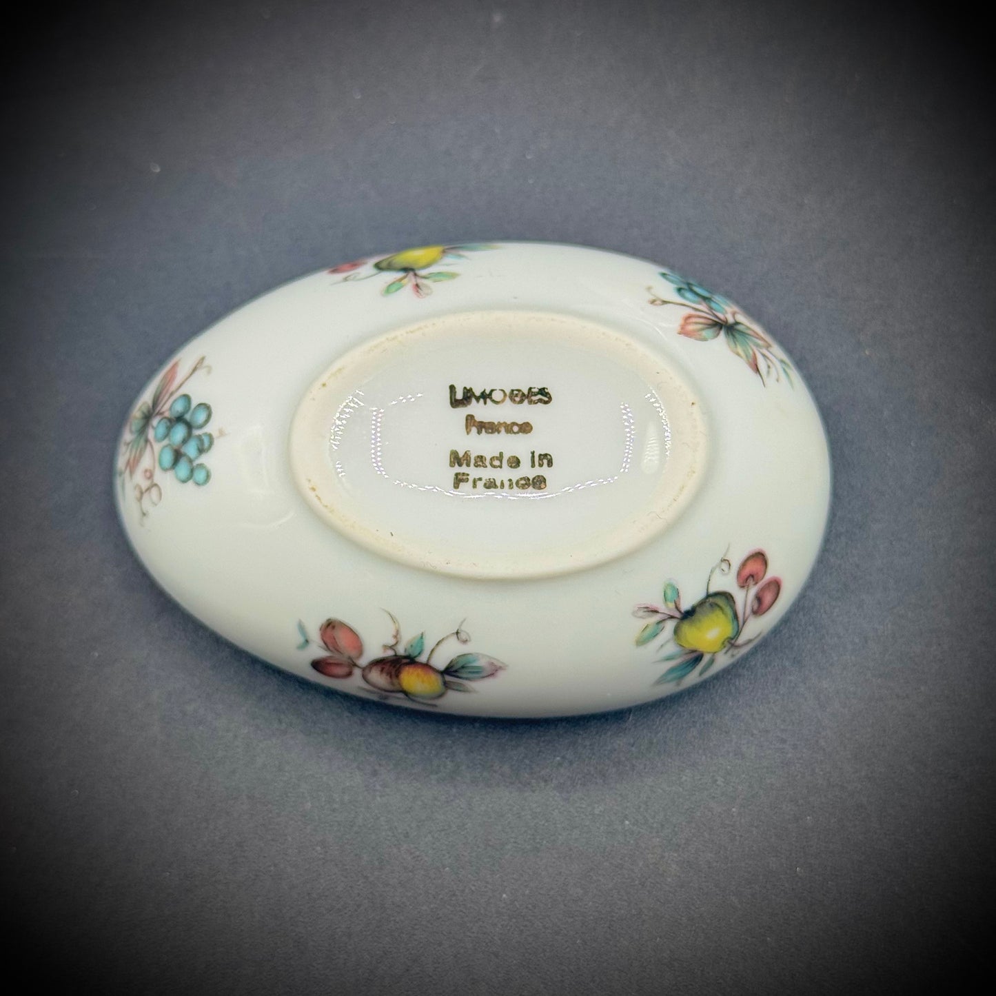 Vintage Limoges France Lidded Egg Trinket Box