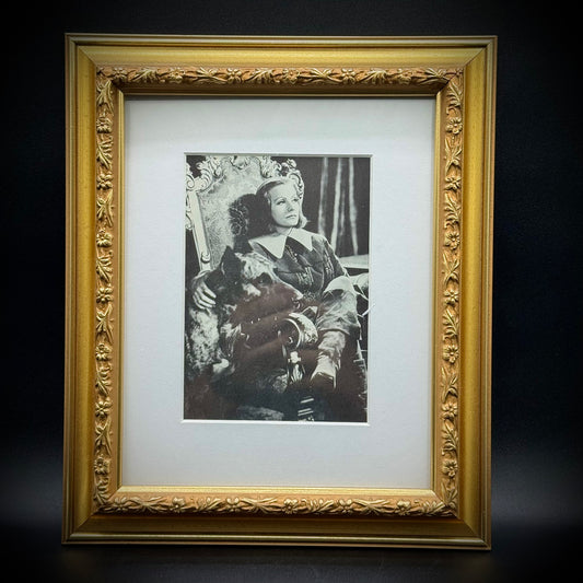 Gold Tone Frame with Matted B&W Photo of Greta Garbo