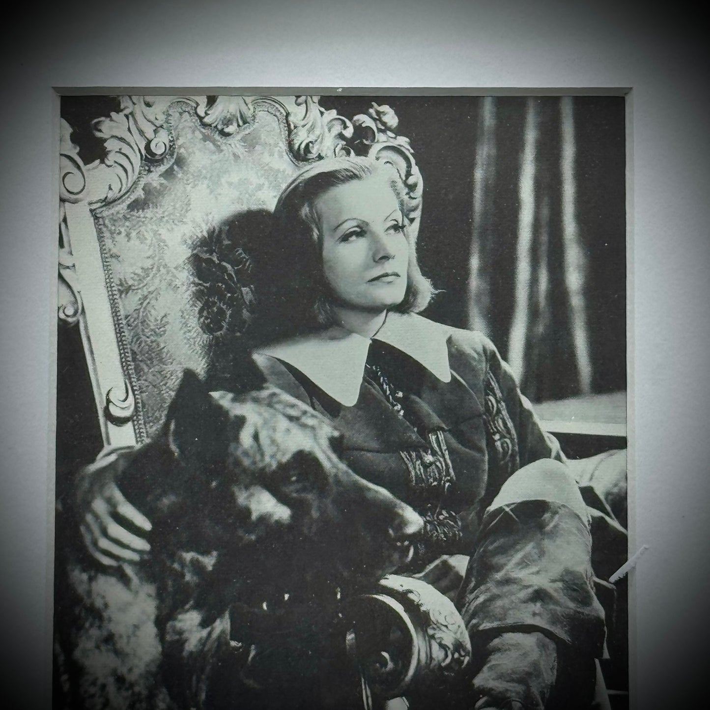 Gold Tone Frame with Matted B&W Photo of Greta Garbo