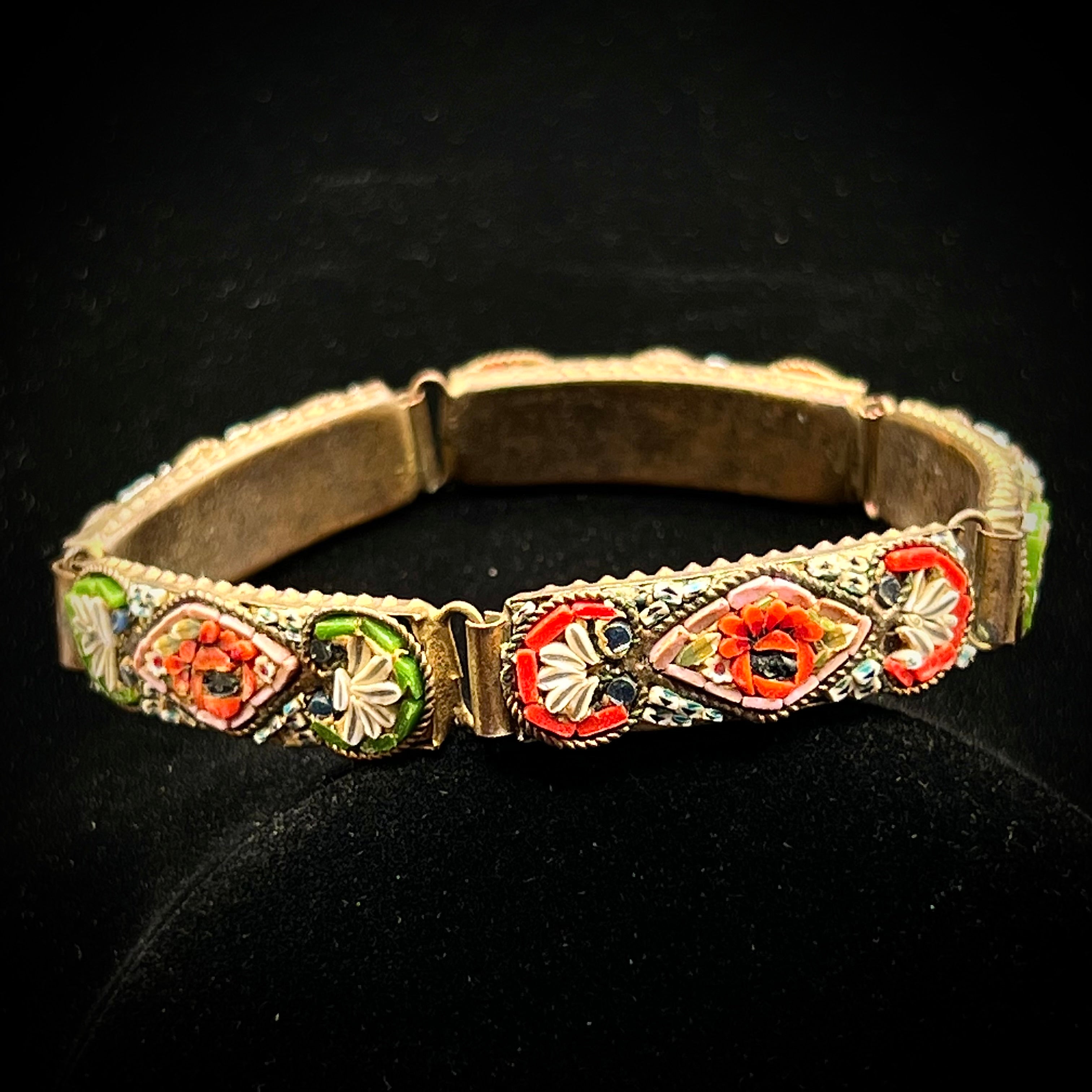 Vintage micro mosaic on sale bracelet