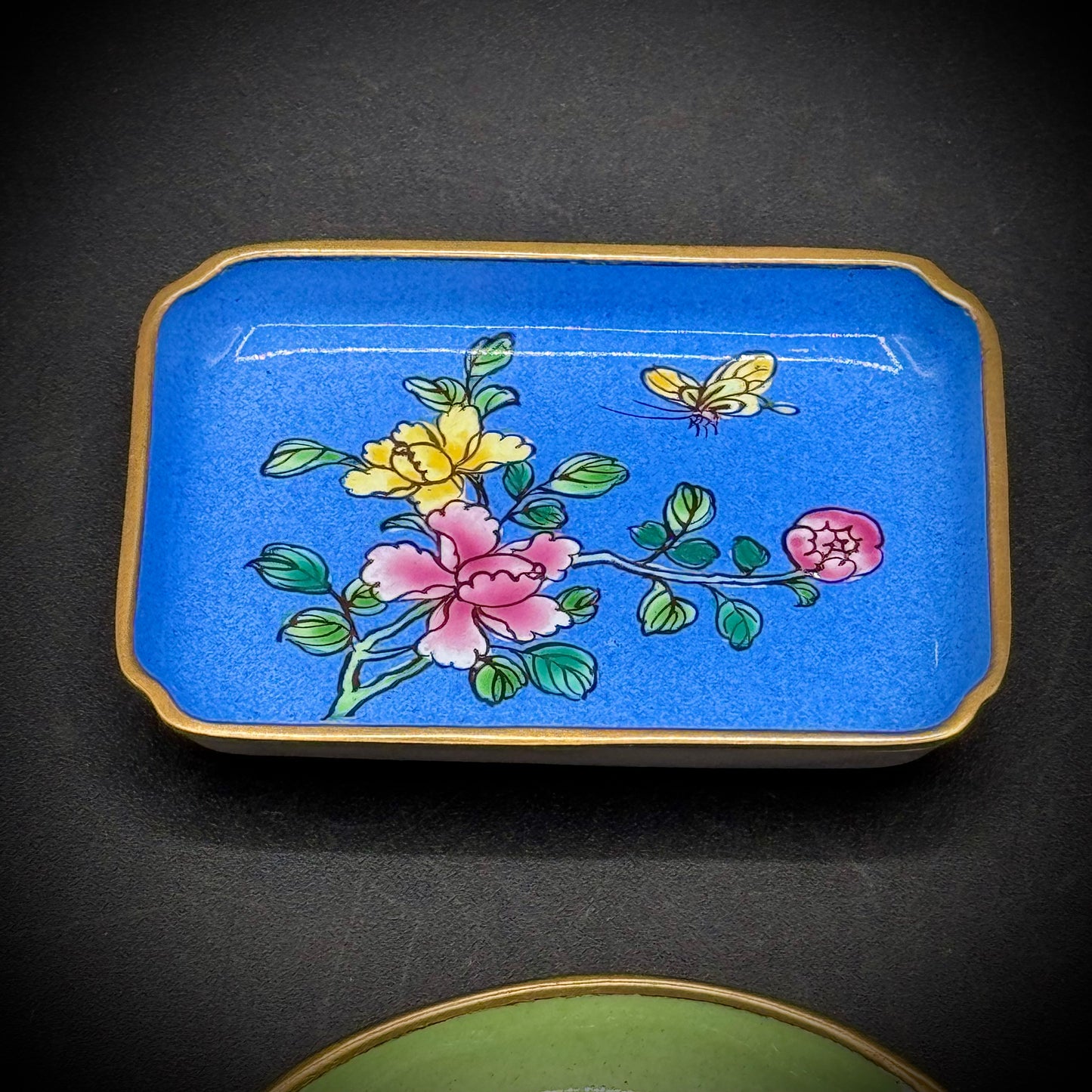 Set of 4 Lillian Vernon Small Enamel Trinket Dishes