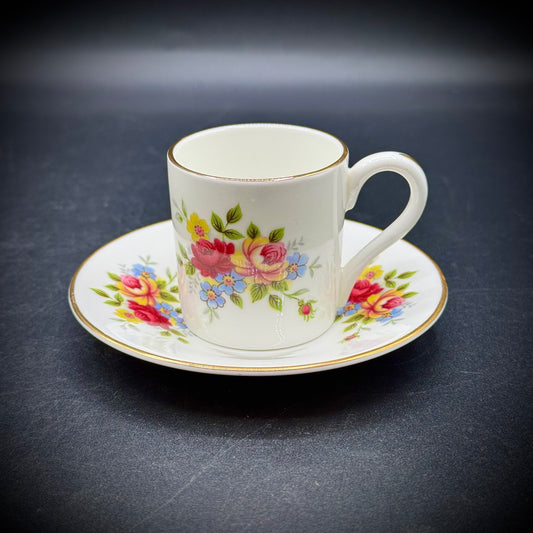 Vintage Marlborough June Garland Bone China Tea Cup & Saucer