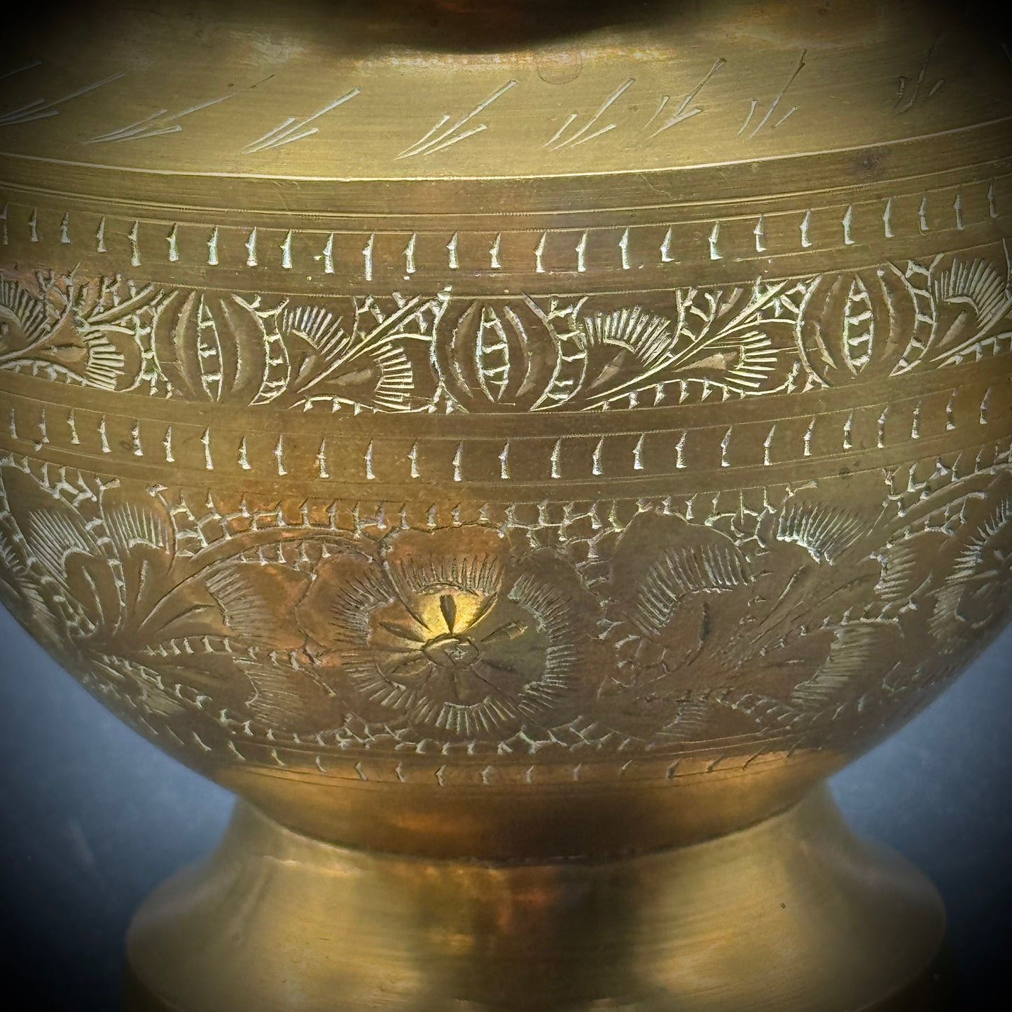 Orante Brass Lidded Flower Frog - Made in India