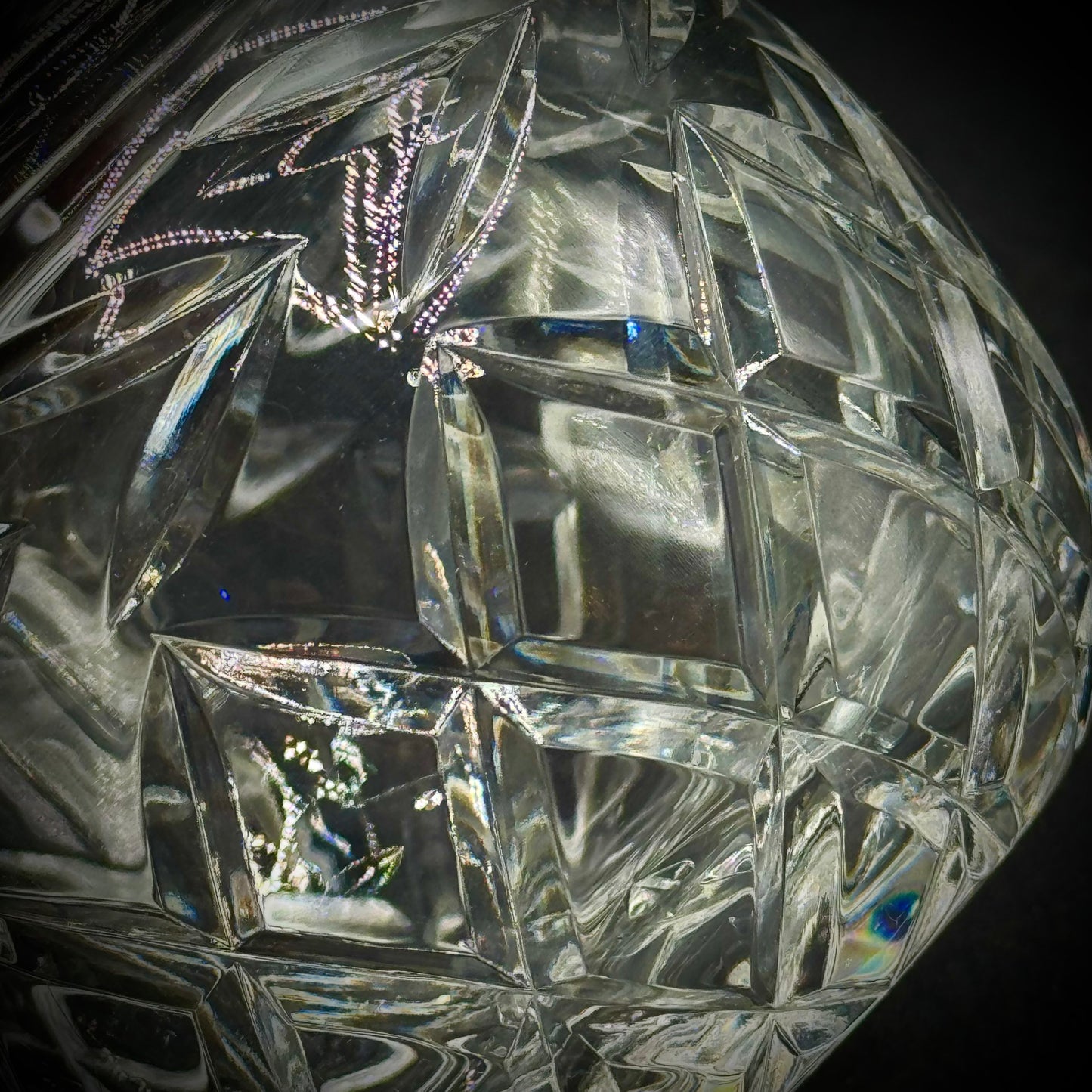 Vintage Bohemian Crystal Honey/Jam Jar with Lid & Spoon