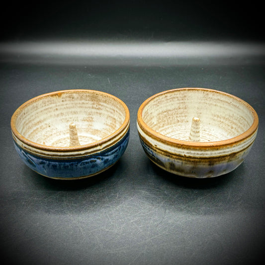 Pair of Hand Made Ceramic Apple Bakers