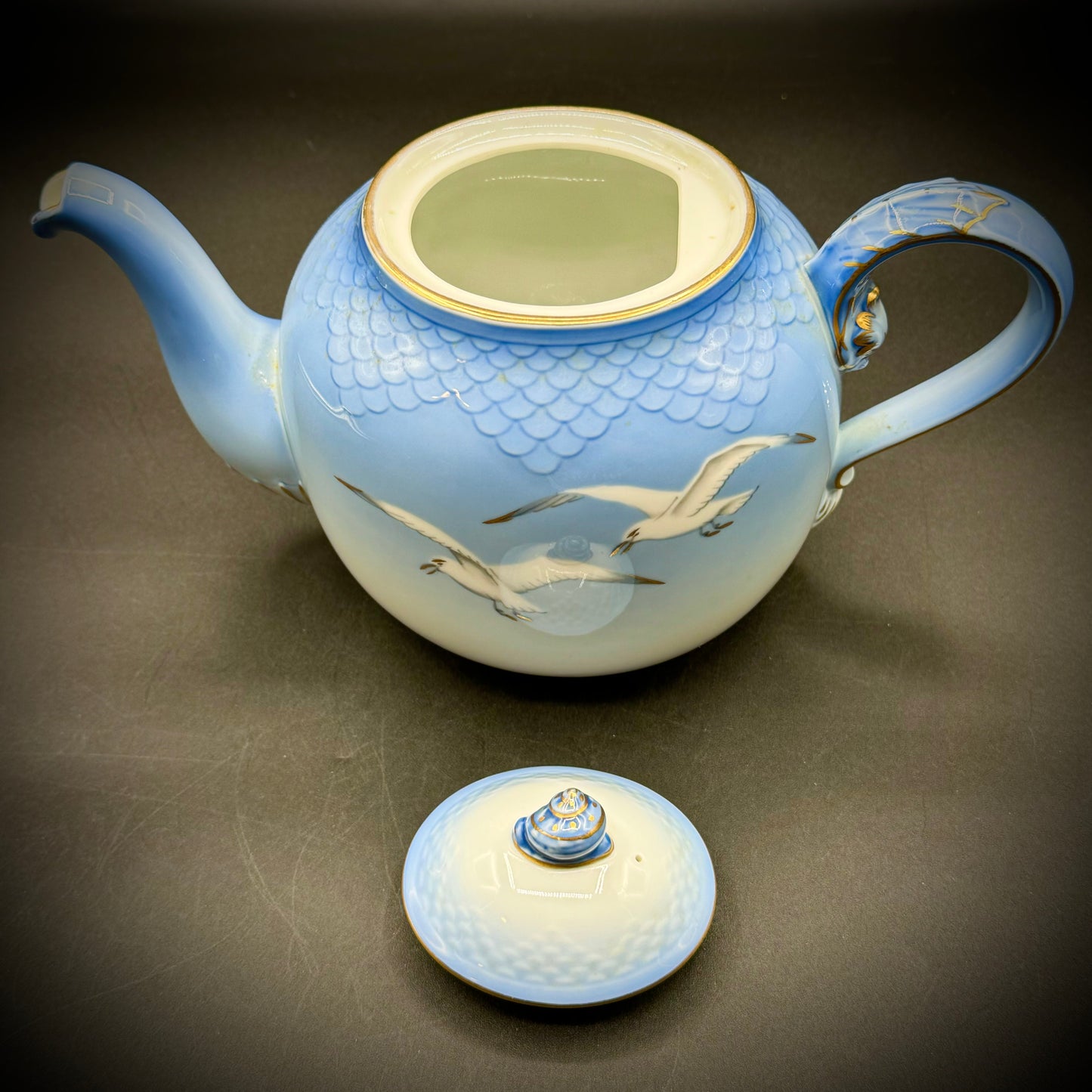 Gorgeous Blue Teapot Made in Denmark