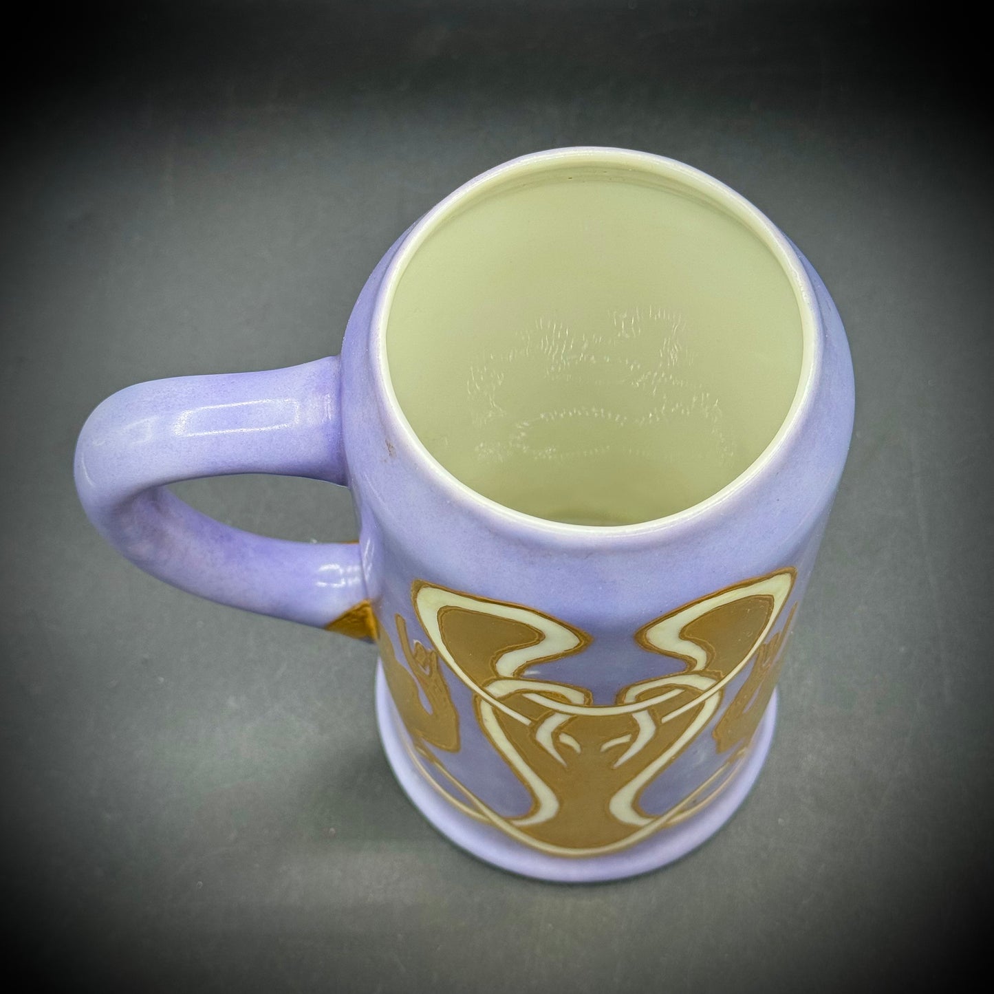 Very Rare PL Limoges France Large Lavender & Gold Porcelain Stein