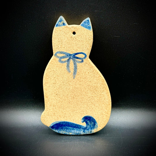 Studio Made Ceramic Stoneware Hanging Cat Trivit