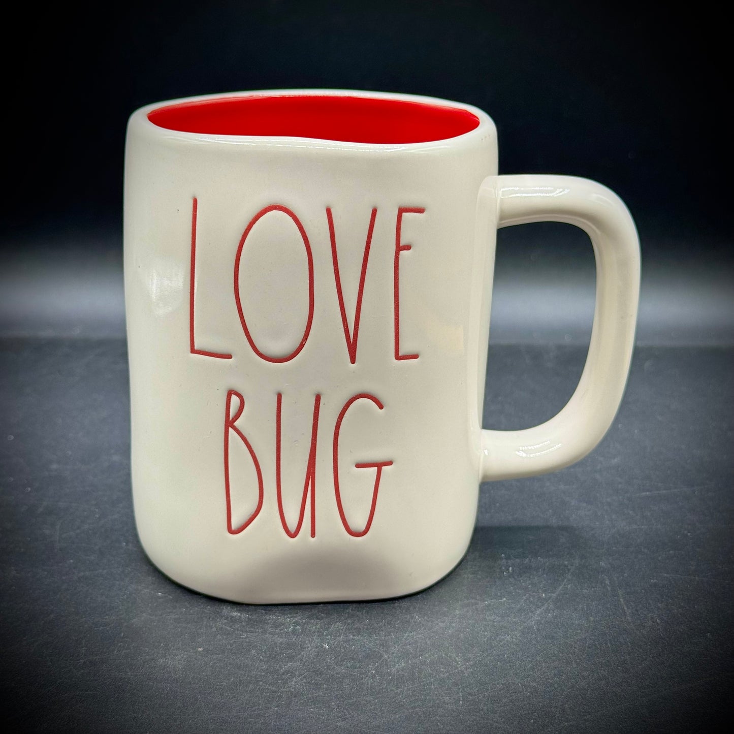 Rae Dunn Magenta "Love Bug" Mug with Red Interior