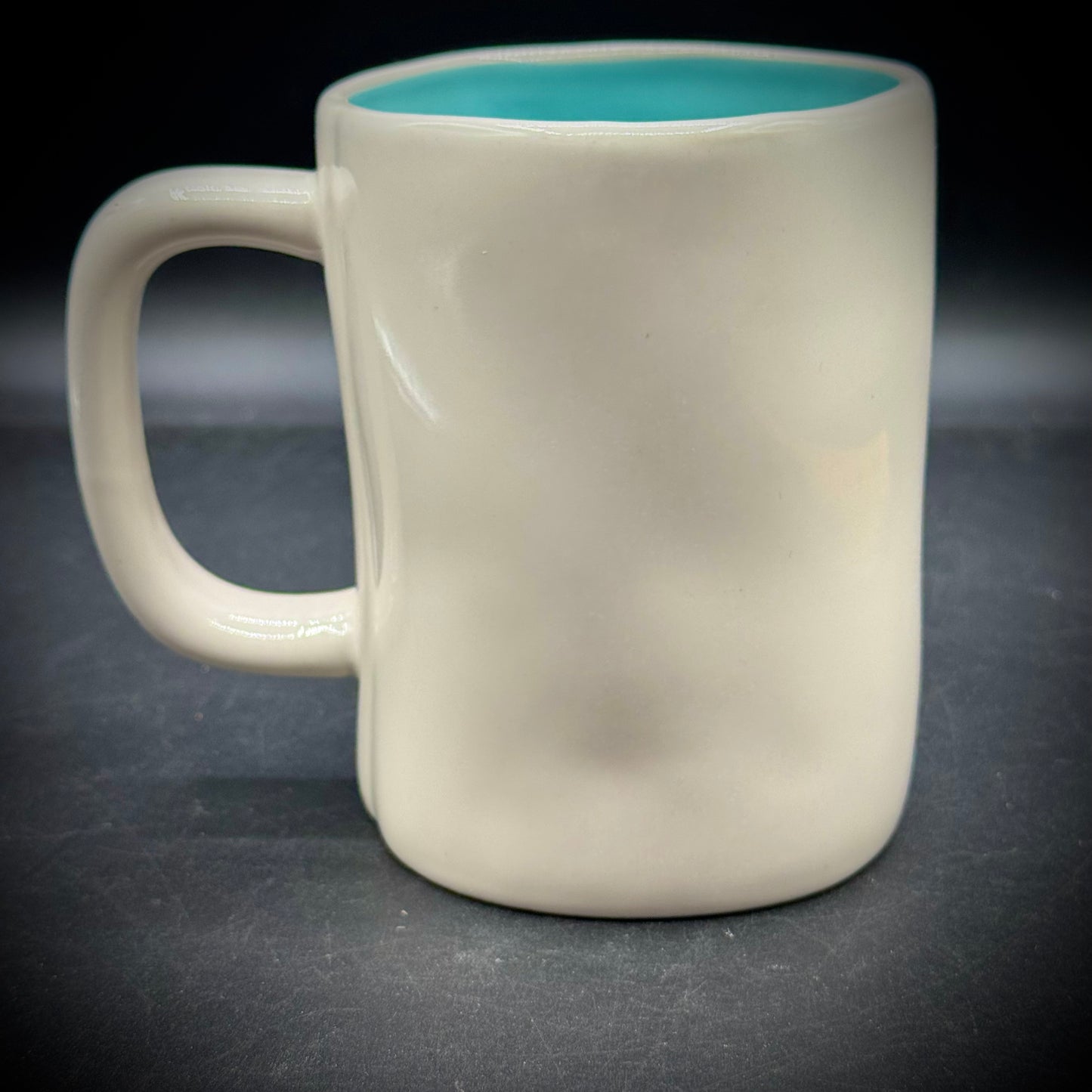Rae Dunn Magenta "Relax" Mug with Sky Blue Interior