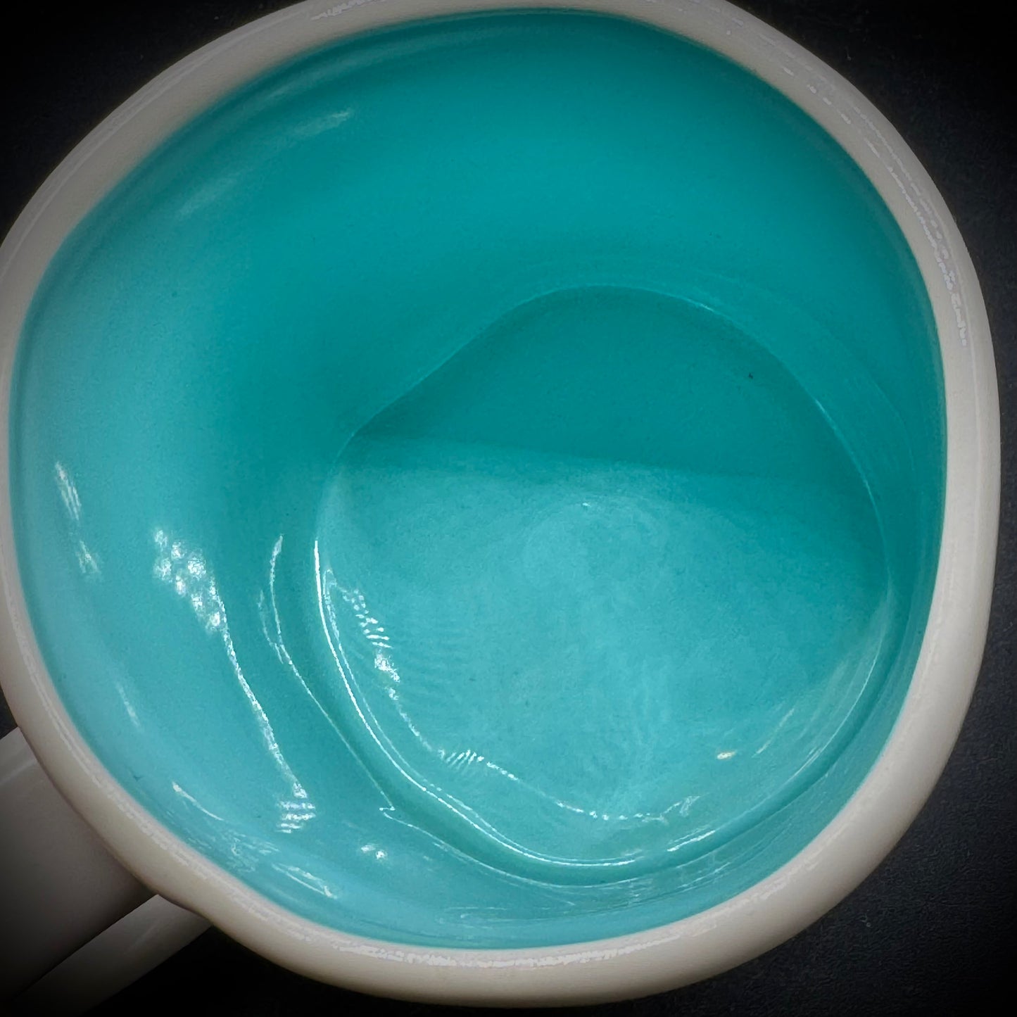 Rae Dunn Magenta "Relax" Mug with Sky Blue Interior
