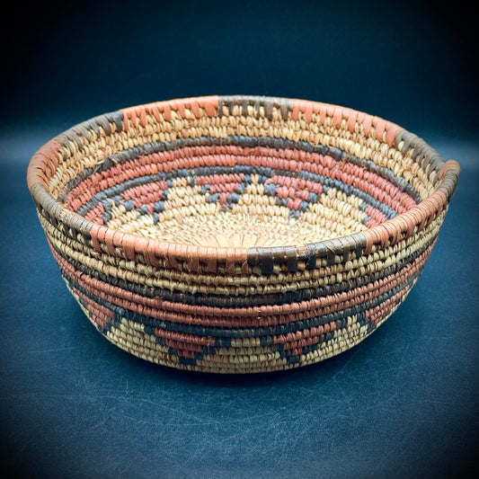 Large Nigerian Hausa Woven Coil Basket