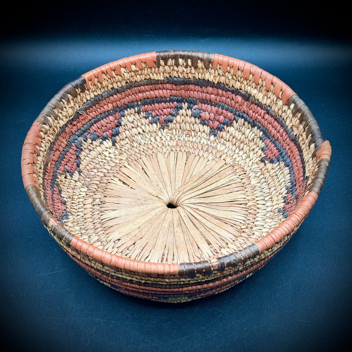 Large Nigerian Hausa Woven Coil Basket