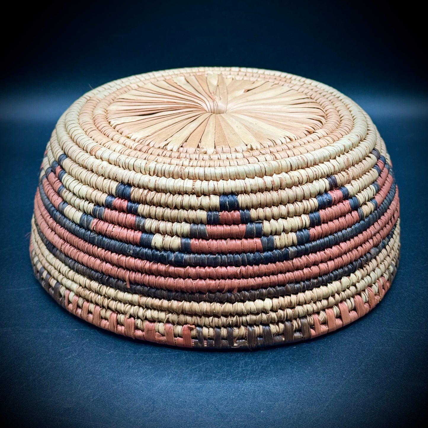 Large Nigerian Hausa Woven Coil Basket
