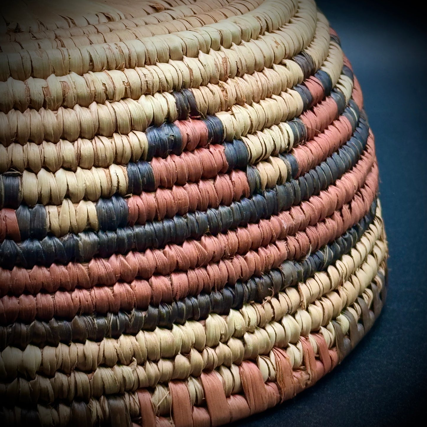 Large Nigerian Hausa Woven Coil Basket