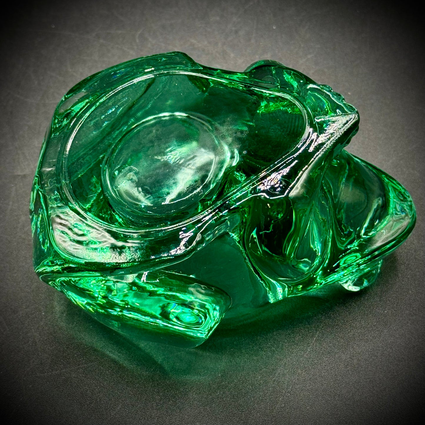 Emerald Green Frog Indiana Glass Votive