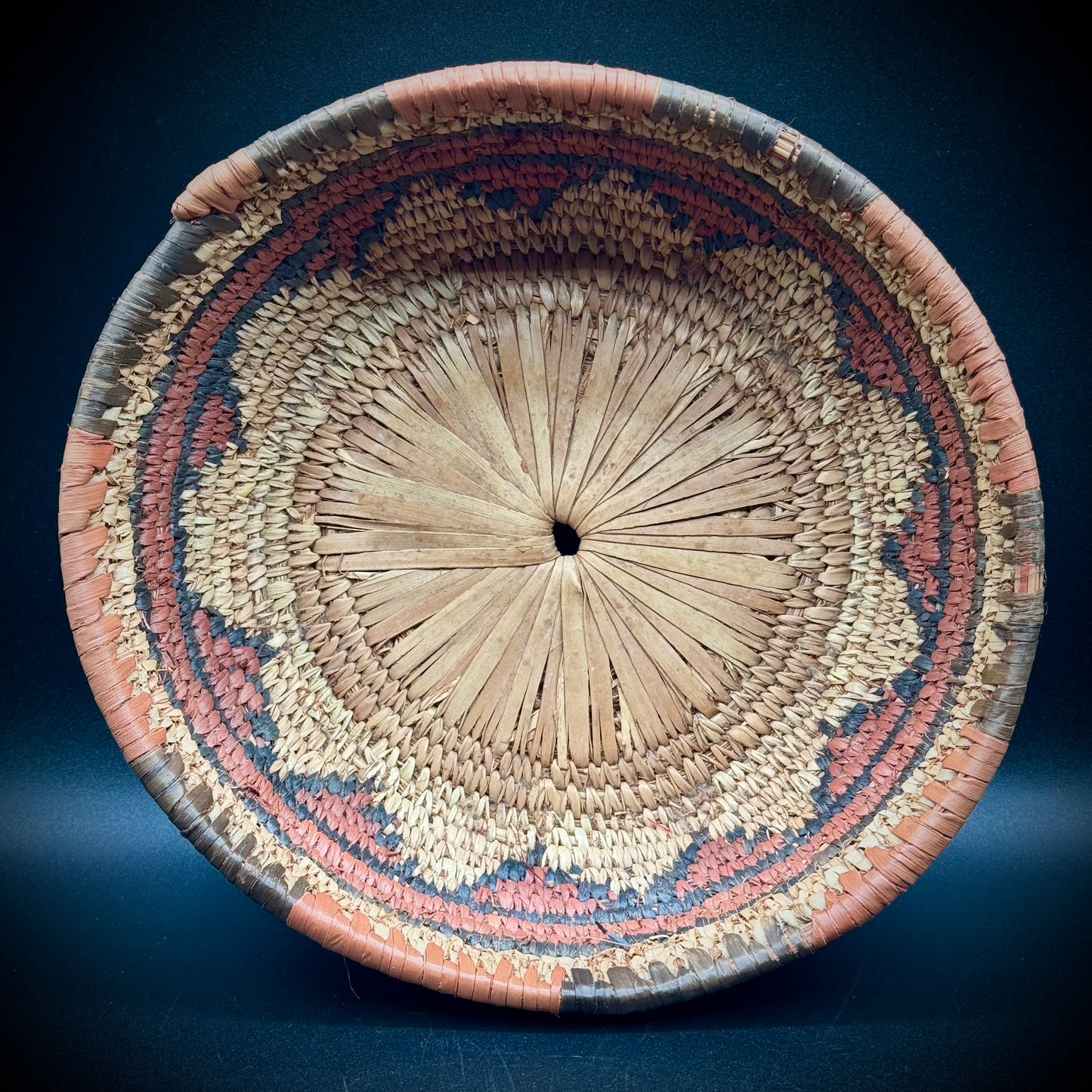Large Nigerian Hausa Woven Coil Basket
