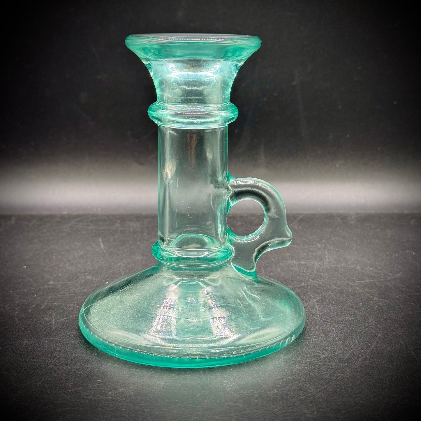 Vintage Veteria Etrusca Italian Glass Candlestick