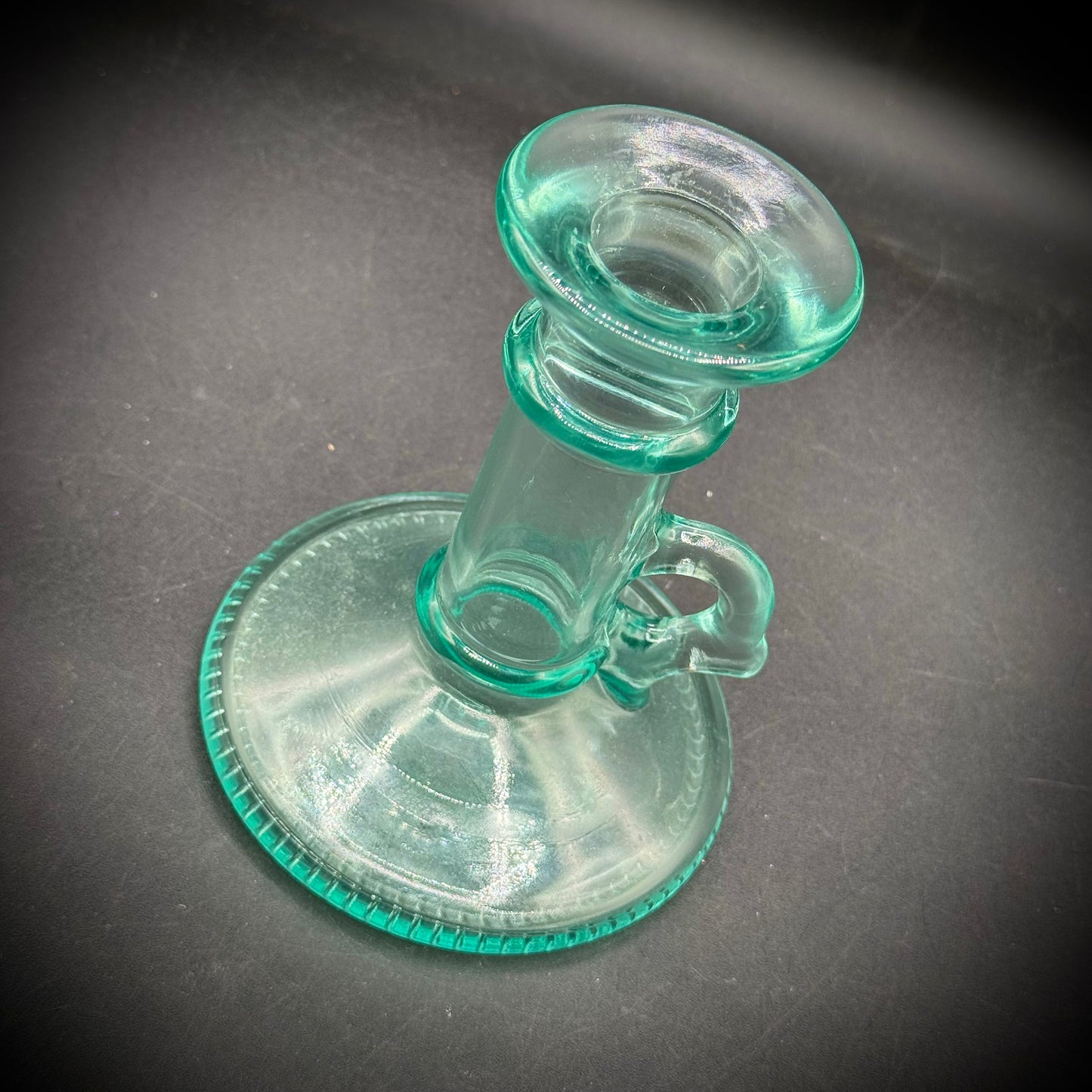 Vintage Veteria Etrusca Italian Glass Candlestick