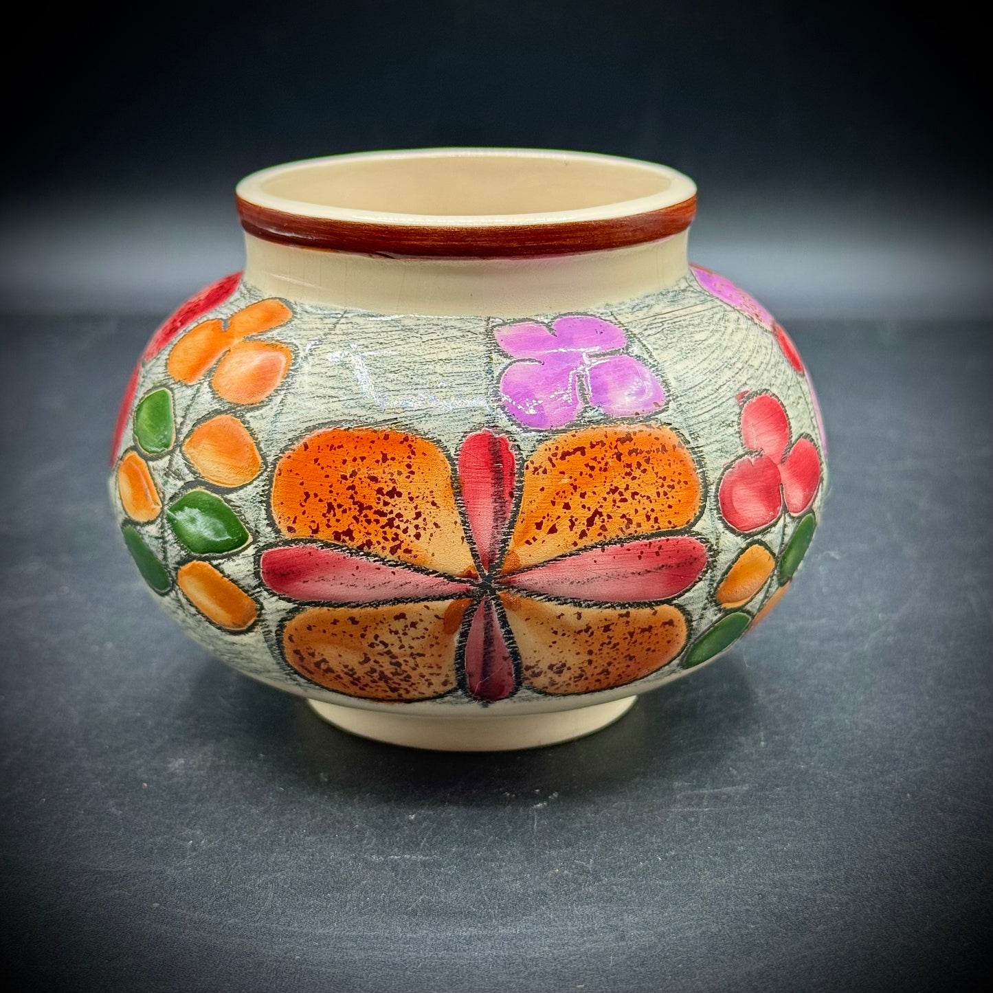 Artist Eduardo Vega Signed Ecuador Ceramic Vase